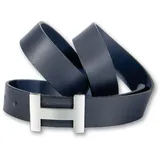 Silbergift Koppelgürtel Leder blau 95