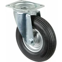 BS Lenkrolle D.200mm Trgf. 75kg m.Platte Polyurethan schwarz