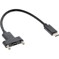 InLine USB 3.1 Adapterkabel, Stecker C auf Einbaubuchse C, 0,2m