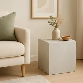 [en.casa] Ellelu Taupe Marmoroptik 45 x 40 x 40 cm