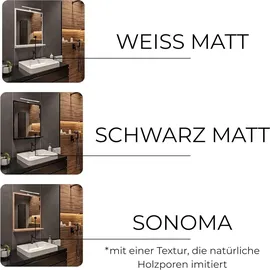 hajduk furniture Badspiegel 70 x 60 cm Schwarz