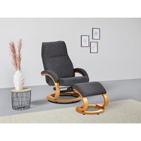Relaxsessel »Paris«, (Set, 2 St., bestehend aus Sessel und Hocker), mit passendem Hocker, grau
