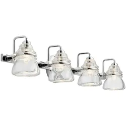 Licht-Erlebnisse Wandaußenleuchte YLIAN Chrom poliert Klar/Transparent Stahl Glas LE121445