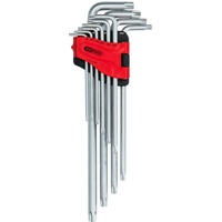 KS Tools Fünfstern-Winkelstiftschlüssel-Satz, Bohrung, lang, 10-tlg