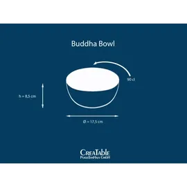 CreaTable Nature Collection Earth Buddha Bowl 4-tlg Steinzeug