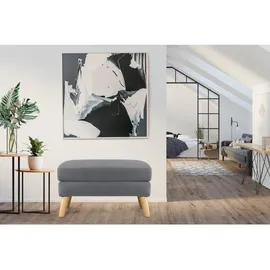Konsimo Sitzhocker Holz 80 x 46 x 65 cm Grau