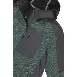 CMP Herren Kapuzensweat MAN JACKET FIX HOOD, Größe 52 in Grau Musk-Antracite