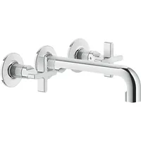 GESSI Inciso+ 2-Griff-Waschtisch-Wandarmatur 190-210mm - chrom