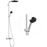 Hansgrohe Pulsify S Puro Duschsystem 260, 1jet, Wannenthermostat Ecostat Fine, Handbrause 3jet, EcoSmart, chrom