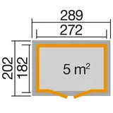 Decor et Jardin Lopun 2,72 x 1,82 m natur Doppeltür