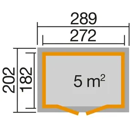 Decor et Jardin Lopun 2,72 x 1,82 m natur Doppeltür