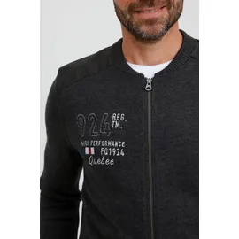 FQ1924 FQErland Herren, Zip-Jacke mit Stehkragen Jacke 21900122-ME-200278 Grau | M
