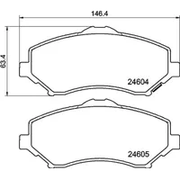 Hella Bremsbelagsatz, Scheibenbremse 8DB 355 014-321