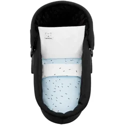 Kikkaboo Kinderwagen Bettwäsche-Set Bär 6tlg Decke 80 x 60 Kissen 35 x 26 Laken blau