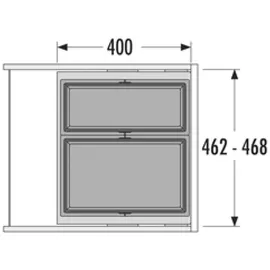 HAILO Einbaumülleimer 50 l Grau