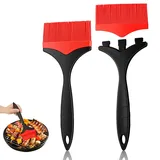 WJIAAA Extra Großer Backpinsel Silikon,2 Stück Silikonpinsel Küche 10cm Breiter ölpinsel Große Grillpinsel Breiter Hitzebeständiger für Kochen, BBQ Grillen Backen