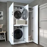 roomart Dora Waschmaschinenschrank 4 Farben 0 x 0 cm Weiß/Eiche/Anthrazit Eiche