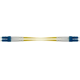 Act 3 meter singlemode 9/125 OS2 duplex armored fiber patch cable with LC connectors (3 m), 2x Gelb