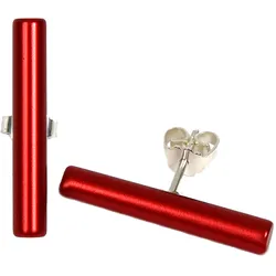 Paar Ohrstecker DEMARIE "eloxiertes Aluminium rot", Damen, Gr. ONE-SIZE, Metall, rot, Ohrringe Ohrstecker