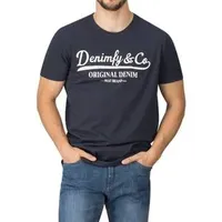denimfy TShirt Herren Regular Fit DFNuri Regular Fit Blau 5XL