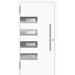 Aluminium Haustür RC2 "SHIRIN" 78 mm Wunsch-RAL-Farbe außen öffnend DIN links