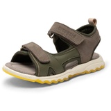 Bisgaard Kinder Sandalen Coco Grün-Grau Leder-Textil, Größe:32, Farbauswahl:mittelgrün