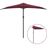 furnicato Balkon-Sonnenschirm 300 x 155 cm Bordeauxrot