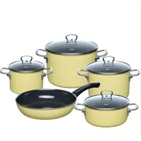 Riess-Kelomat Kochtopfset 0558-002 RiessEmaille-Set 5-tlg Farbe Lemon - Gelb