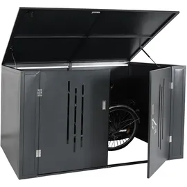 MCW Fahrradgarage 4er Veloaufbewahrung Fahrradbox abschließbar Metall 121x202x150cm