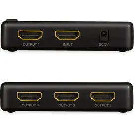 Logilink HDMI-Splitter 1x4-Port, 4K/30 Hz, HDCP CEC, slim,