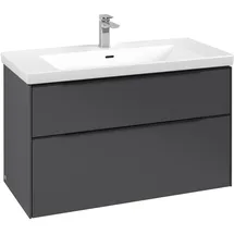 Villeroy & Boch Waschbeckenunterschrank Subway 3.0 2 Auszüge 97,3 x 57,9 x 47,8 cm Graphite/Volcano Black