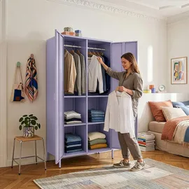 [en.casa] Kleiderschrank Esteli 80 x 170 x 45 cm Hellviolett