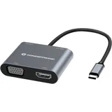 Conceptronic DONN16G 4-in-1 USB 3.2 Gen 1 Dockingstation, HDMI, VGA, USB-A 3.0, 100W USB PD