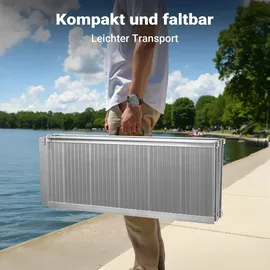 XPOtool Rollstuhlrampe doppelt faltbar 122 cm 270 kg schwarz Gehhilfe