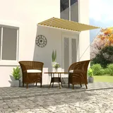 vidaXL Markise 200×150 cm Gelb und Weiß