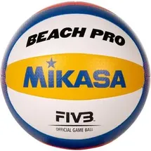 Mikasa Beach Pro DVV1, BV550C, Größe 5, weiß/blau/gelb, 280 Gramm, Spielball