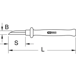 Kabelmesser mit Schutzisolierung, 205mm