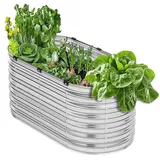 Vevor Hochbeet 120 x 57,5 x 56 cm Silber