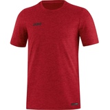 Jako T-Shirt Premium Basics, rot meliert, XL,