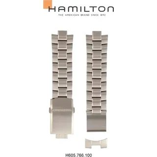 Hamilton - Edelstahlarmband für Khaki Aviation X-Wind Auto Chrono H695.766.100 - silber