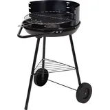 Rundgrill Holzkohlegrill mit Räder ∅42 x 68cm Gartengrill Grill Standgrill BBQ