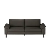 Max Schelling Ledersofa mit Winkelfüßen Maximum , braun , Maße (cm): B: 204 H: 96 T: 97.0