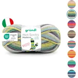 Gründl Hot Socks Madena (Sockenwolle aus 75% Schurwolle (superwash) und 25% Polyamid, Made in Italy, 4-fach Sockengarn, 100 g / 420 m, Nadelstärke: 2,5 mm - 3 mm, 1 x 100 g), neprun-color