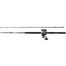 Penn Warfare Combo-Set mit Bootsrute und Multirolle – Allround-Salzwasser-Combo für Hochsee Makrele, Dorsch, Barsch, Seelachs und Plattfisch, Schwarz