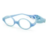 EnzoDate Baby Brille Pflanze nicht fliexible Sicherheit Weich mit Gurt Runde Rahmen mit den normalen Linsenoptik Kinder-Brille & Kordel 37/15 0-1Y - Einheitsgröße