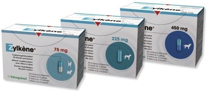 VETOQUINOL Zylkene 225mg - 10 Tabletten für Hunde mit einem Gewicht 10-30 kg (Rabatt für Stammkunden 3%)