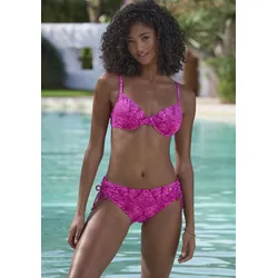 Bikini-Hose JETTE "Floretta", Damen, Gr. 36, N-Gr, lila (beere bedruckt), Recycling-Polyamid, bedruckt, Badehosen, in Ton in Ton-Harmonie