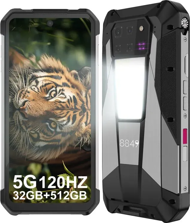 Unihertz Tank 3 pro 5G, robustes Smartphone mit Projektor und 23800-mAh-Akku