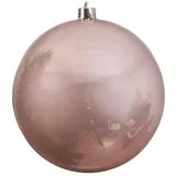 MARELIDA Christbaumkugel Weihnachtskugel Bruchfest 14cm Glänzend Für Außen Puderrosa
