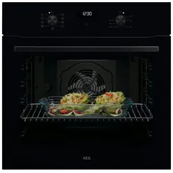 AEG 5000 SurroundCook® / Einbaubackofen / Aqua-Reinigungsfunktion / Schwarz NBU5A20SK